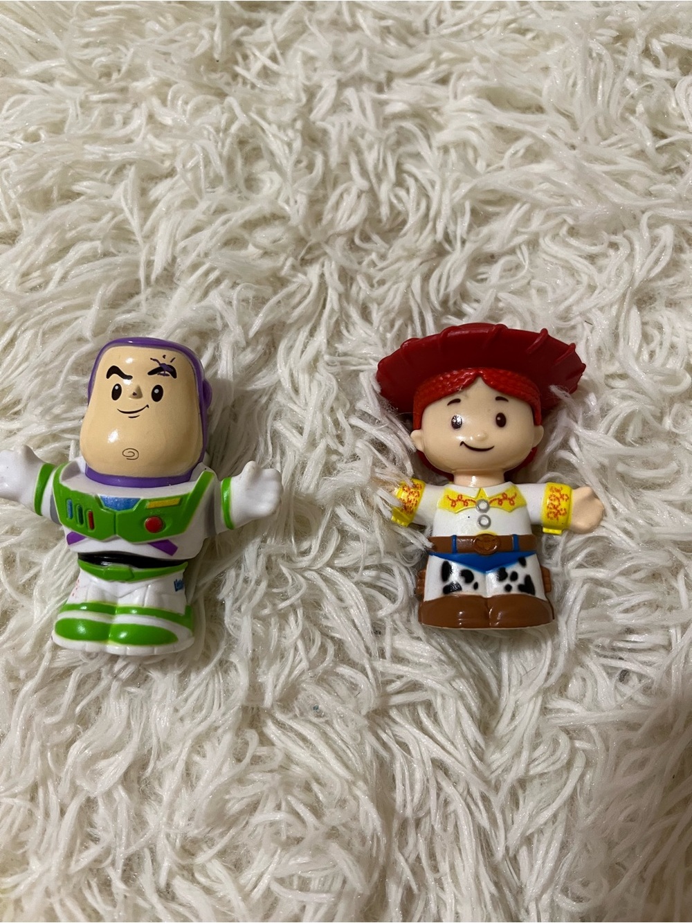 Little People Buzz and Jess Toy Space Ranger and Cowboy Figure Set - Green & Red